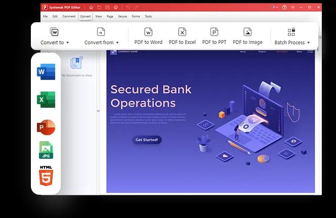 Systweak PDF Editor Interface View