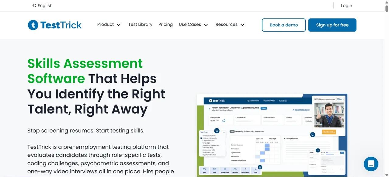 TestTrick Dashboard Overview