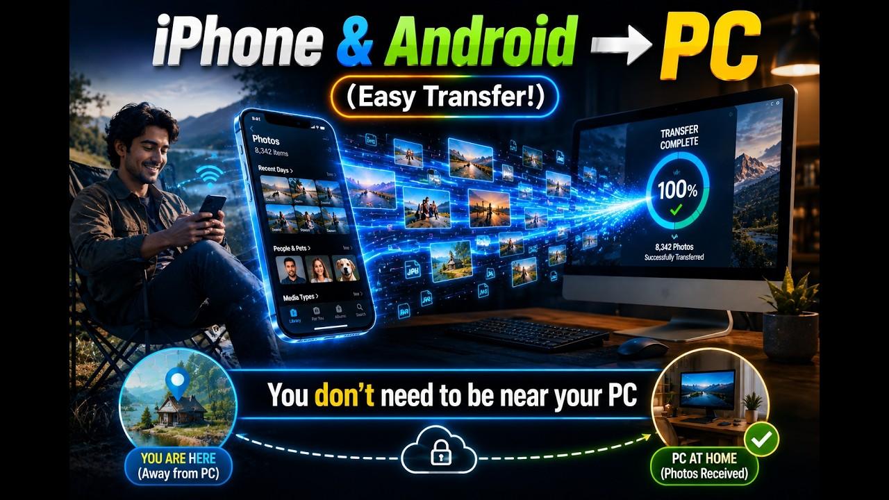 How to Transfer Photos from iPhone and Android to Computer  | TonfotosSync Review