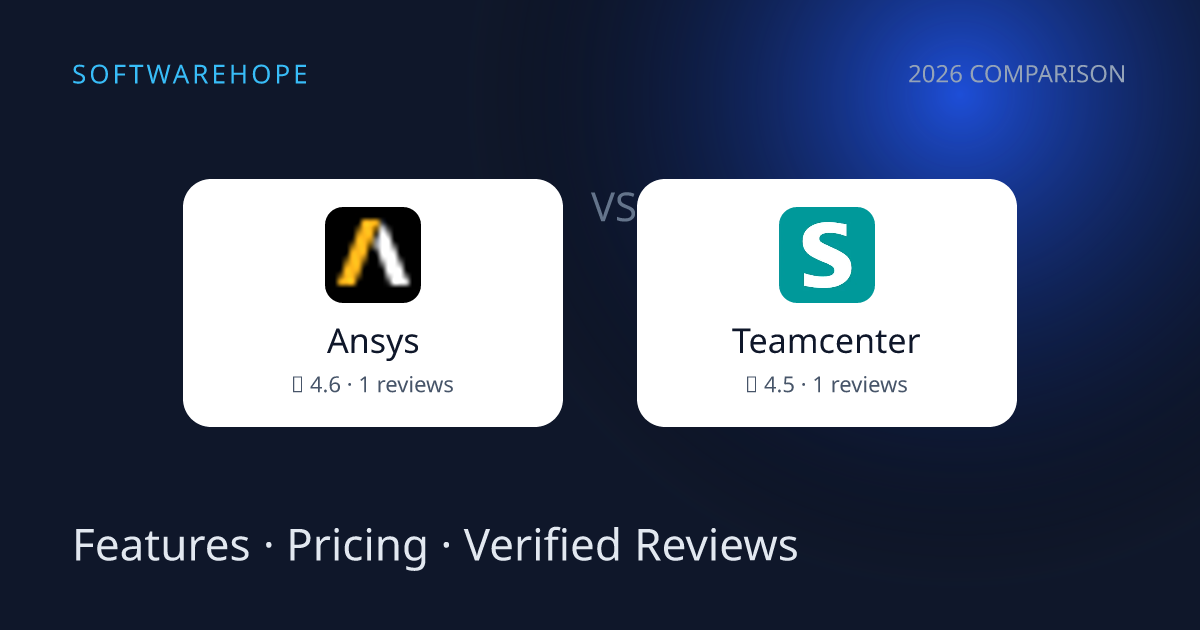 Ansys vs Teamcenter (2026): Features, Pricing & Reviews