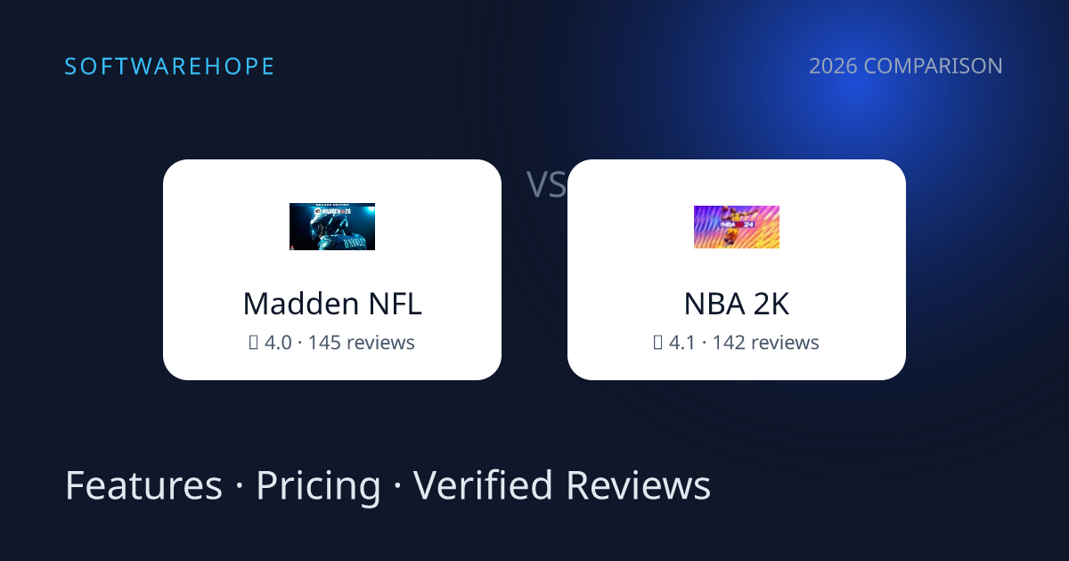 Madden NFL vs NBA 2K (2026): Features, Pricing & Reviews