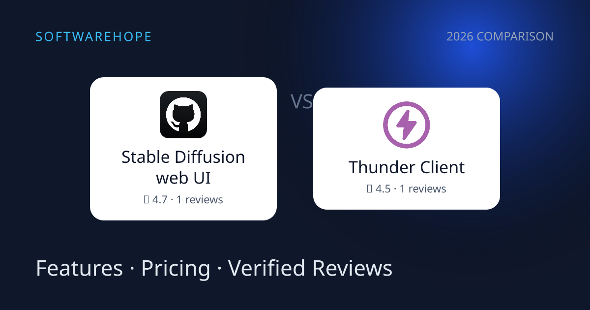 Stable Diffusion web UI vs Thunder Client Comparison (2026)